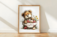 Easter Basket Teddy Bear Clipart Product Image 3