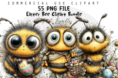 Easter Bee Clipart Bundle Product Image 1