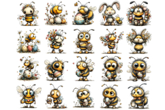 Easter Bee Clipart Bundle Product Image 2