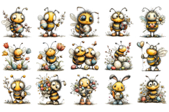 Easter Bee Clipart Bundle Product Image 3