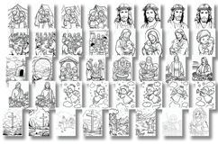 Cute animals Design |Easter Coloring pages Bundle Product Image 3