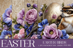 Easter Backgrounds, Easter Card, Easter Bird Backgrounds, s2 Product Image 1
