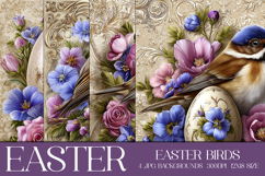 Easter Backgrounds, Easter Card, Easter Bird Backgrounds, s6 Product Image 1