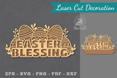 Easter Blessings Laser Cut Sign Product Image 1