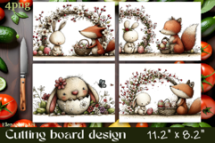 Easter Bunny Cutting Board PNG, Kitchen Cutting Board Design Product Image 1