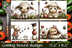 Easter Bunny Cutting Board PNG, Kitchen Cutting Board Design Product Image 1