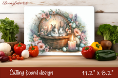 Easter Bunny Cutting Board PNG, Kitchen Cutting Board Design Product Image 1