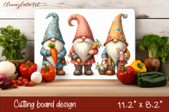 Easter gnome Cutting Board PNG, Kitchen Cutting Board Design Product Image 1