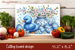 Easter duck Cutting Board PNG, Kitchen Cutting Board Design Product Image 1