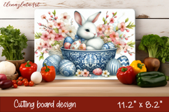 Easter Bunny Cutting Board PNG, Kitchen Cutting Board Design Product Image 1