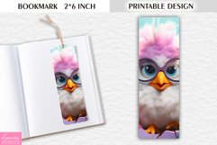 Funny Chick Printable Design|3d Cartoon Easter Bookmark Product Image 1