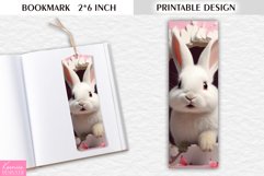 White Rabbit Printable Design|3d Cartoon Easter Bookmark Product Image 1