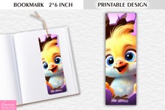 Yellow Chick Printable Design|3d Cartoon Easter Bookmark Product Image 1