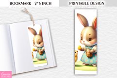 Chick and Bunny Printable Design|3d Cartoon Easter Bookmark Product Image 1