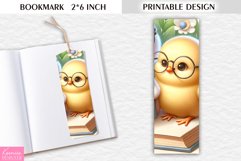 Yellow Chick Printable Design|3d Cartoon Easter Bookmark Product Image 1