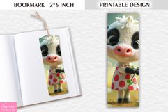Cartoon Cow Printable Design|Animal Easter Bookmark Product Image 1