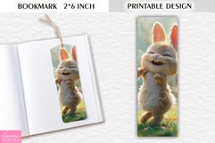 Dancing Bunny Printable Design|3d Easter Bookmark Product Image 1