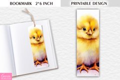 Yellow Chick Printable Design|3d Cartoon Easter Bookmark Product Image 1