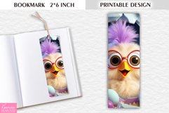Purple Chick Printable Design|3d Cartoon Easter Bookmark Product Image 1