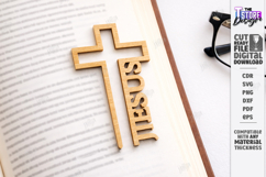 Christian Easter Bookmark Laser Cut | Religious Cross | CNC Product Image 1