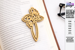 Christian Easter Bookmark Laser Cut | Religious Cross | CNC Product Image 1