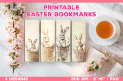 Printable Easter Bookmarks with Curious Bunny Product Image 1