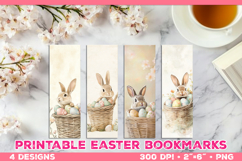 Printable Easter Bookmarks with Curious Bunny Product Image 1