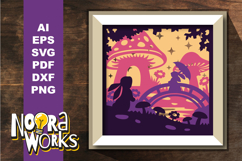 Light Box Easter Bunny In A Magical Forest SVG Product Image 1