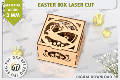 Easter Gift Box Laser Cut. Easter Treats Box. Candy Box SVG Product Image 1