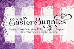 Easter Background, Easter Bunnies CP 12x12 Card Toppers, s2 Product Image 1