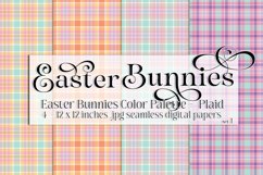 Easter Background, Easter Bunnies CP Plaid 12x12 Papers s1 Product Image 1