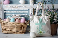 Easter Clipart, Mint Easter Cross with Flowers PNG, d1 Product Image 2