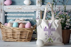 Easter Clipart, Purple Easter Cross with Flowers PNG, d2 Product Image 2