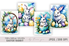 Easter bunny illustration for greeting cards- 4 Jpeg files Product Image 1