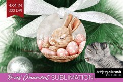 Easter Bunny Ornament PNG - Easter PNG Sublimation Product Image 1