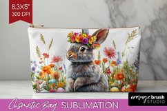 Easter Bunny Cosmetic Bag - Easter Makeup Bag PNG Product Image 1