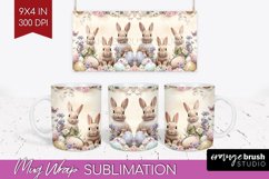 Easter Bunny Mug Wrap - Easter Mug PNG Sublimation Product Image 1