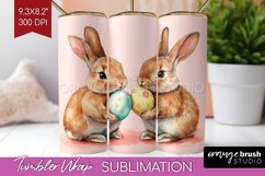 Easter Bunny Tumbler Wrap - Easter Tumbler PNG Sublimation Product Image 1