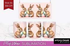 Easter Bunny Mug Wrap - Easter Mug PNG Sublimation Product Image 1