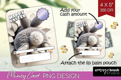 Easter Money Card PNG - Bunny Butt Money Card Holder Product Image 1