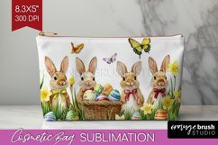Easter Bunny Cosmetic Bag - Easter Makeup Bag PNG Product Image 1