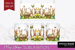 Easter Bunny Mug Wrap - Easter Mug PNG Sublimation Product Image 1