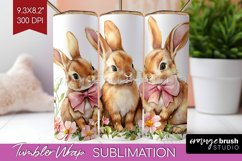 Easter Bunny Tumbler Wrap - Easter Tumbler PNG Sublimation Product Image 1