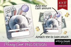 Easter Money Card PNG - Bunny Butt Money Card Holder Product Image 1