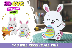 Easter Bunny 3D SVG Product Image 1