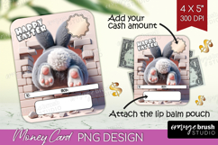 Easter Money Card PNG - Bunny Butt Money Card Holder Product Image 1