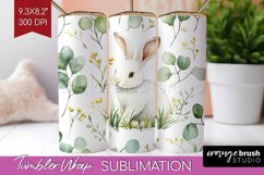 Easter Bunny Tumbler Wrap - Easter Tumbler PNG Sublimation Product Image 1