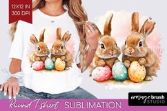 Easter Bunny Round Tshirt Background - Easter PNG Product Image 1