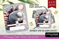 Easter Money Card PNG - Bunny Butt Money Card Holder Product Image 1