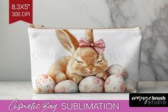 Easter Bunny Cosmetic Bag - Easter Makeup Bag PNG Product Image 1